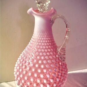 Fenton antique Elegant Pink Glass Decanter